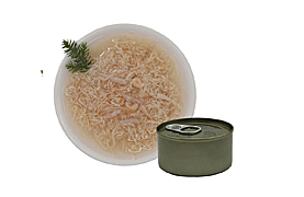 Chicken shreds+shrimp soup can